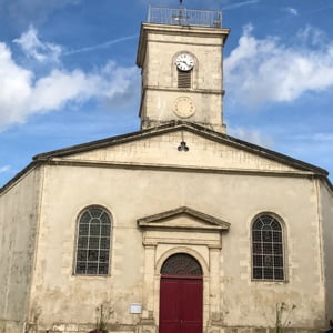 Church against blue sky in Bois en Plage