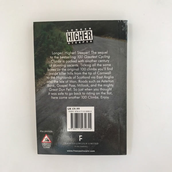 nother 100 greatest cycling climbs back cover
