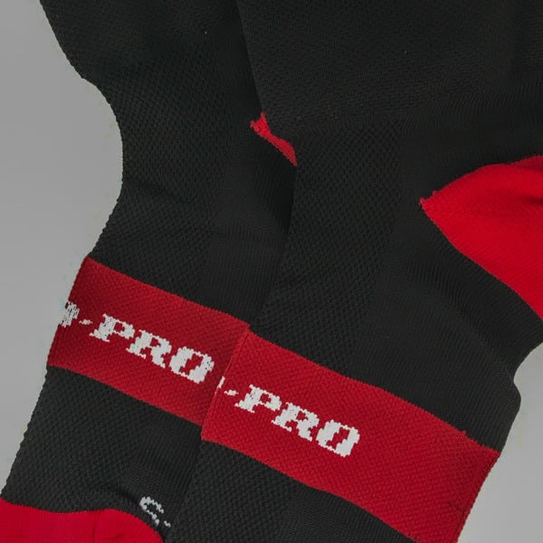 Red and black Endura FS260 socks - we think they are the best cycling socks