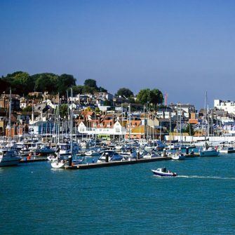 Cowes harbour: one of the most well-known towns on the island