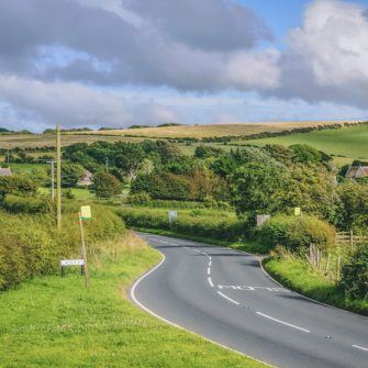 Quiet, meandering roads around Calbourne Isle of Wight