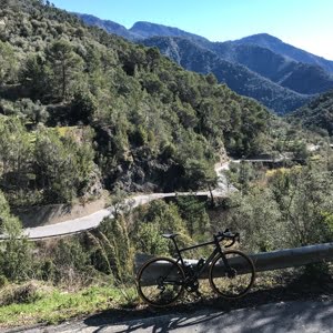 Cycling near Olivetta, Côte d'Azur