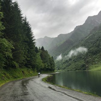 Cycling Lac d'Estaing, French Pyrenees, France