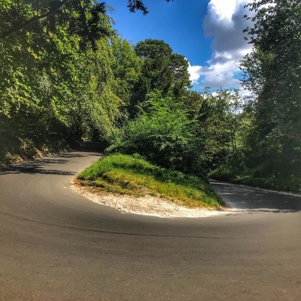 Cycling Box Hill - second hairpin bend