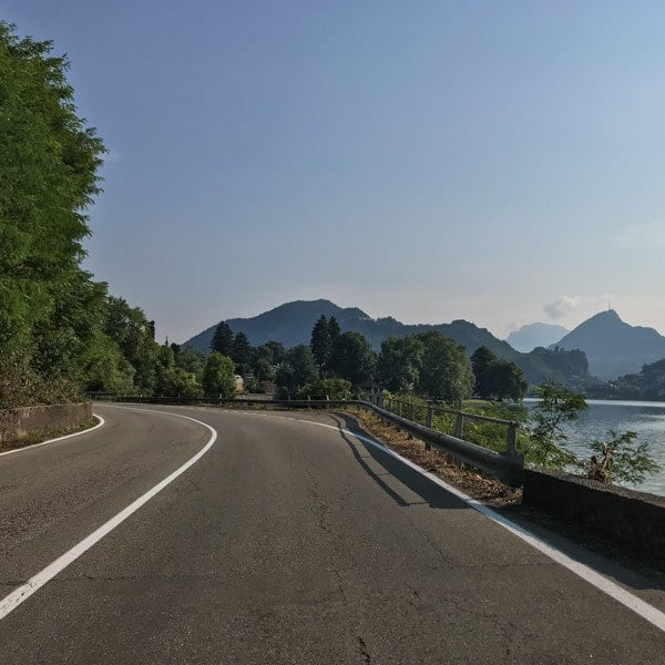 Road around Lake Lugano near Varese