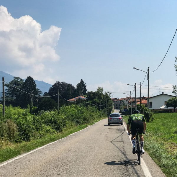 Within the last 20km of Varese on the UCI Gran Fondo World Championships 2018 Varese road race course