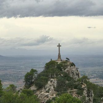 San Salvador Mallorca cycling climb Copyright Epic Road Rides-7 The cross of Sant Salvador Mallorca