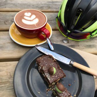 Coffee and cake at N+1 bike shop Brighton