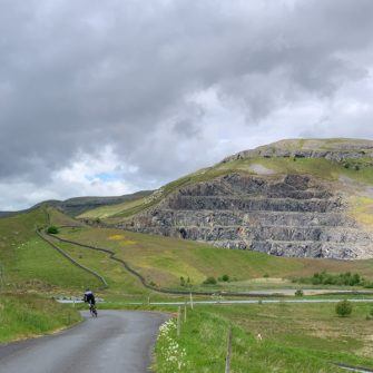 Cycling Malham Cove Yorkshire Dales copyright Epic Road Rides-3 Cycling past the quarry near Helwith Bridge