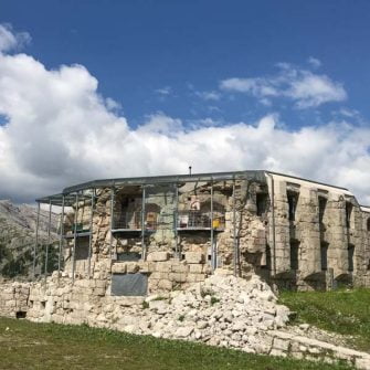 Tre Sassi Fort museum  on Passo Valparola, Italian Dolomites