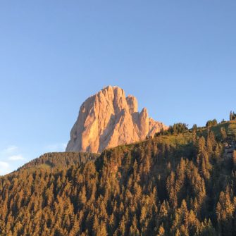 Evening light on a Dolomites peak 