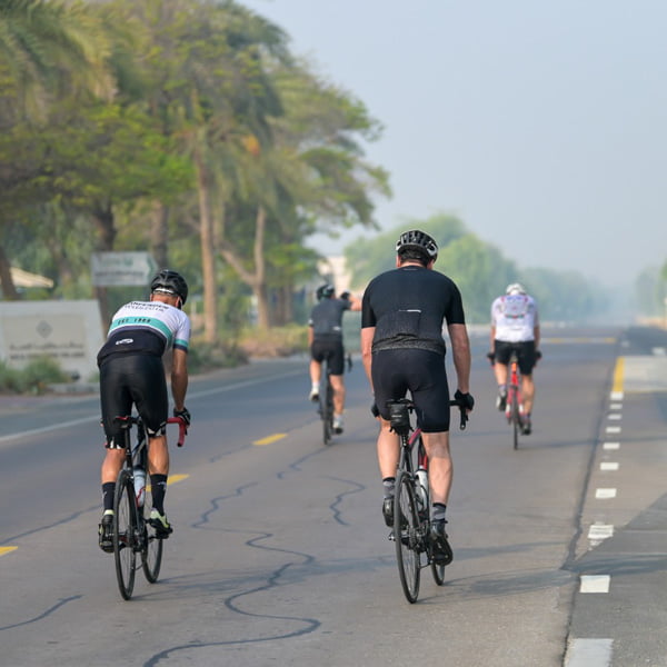 Road cycling in the Meydan area roads of Dubai