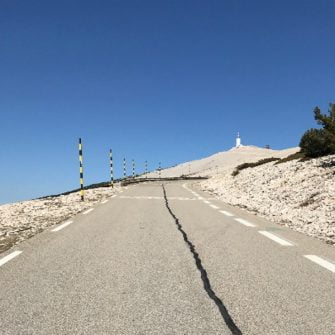 Club des Cingles du Ventoux cycling challenge (copyright Epic Road Rides)-20 Classic view of the summit of Mont Ventoux from Beodin