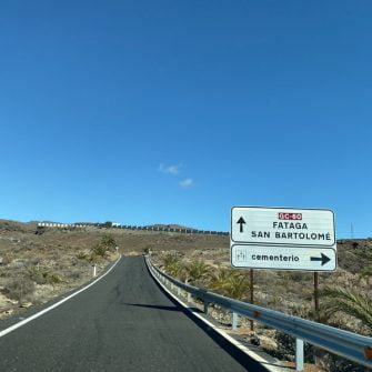 Leaving Maspalomas on GC60 cycling route Gran Canaria