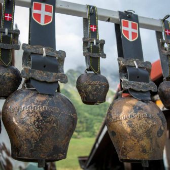 Cow bells in Haute Savoie on Route des Grandes Alpes