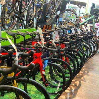 Inside a bike shop in Japan
