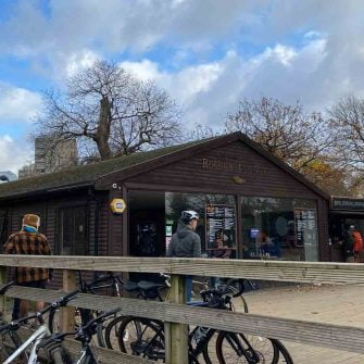 Richmond park cycling cafe near London