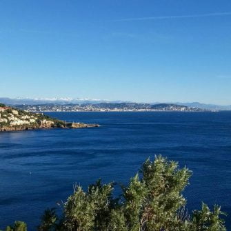 Views on a cycling tour around the Esterel near Nice, France