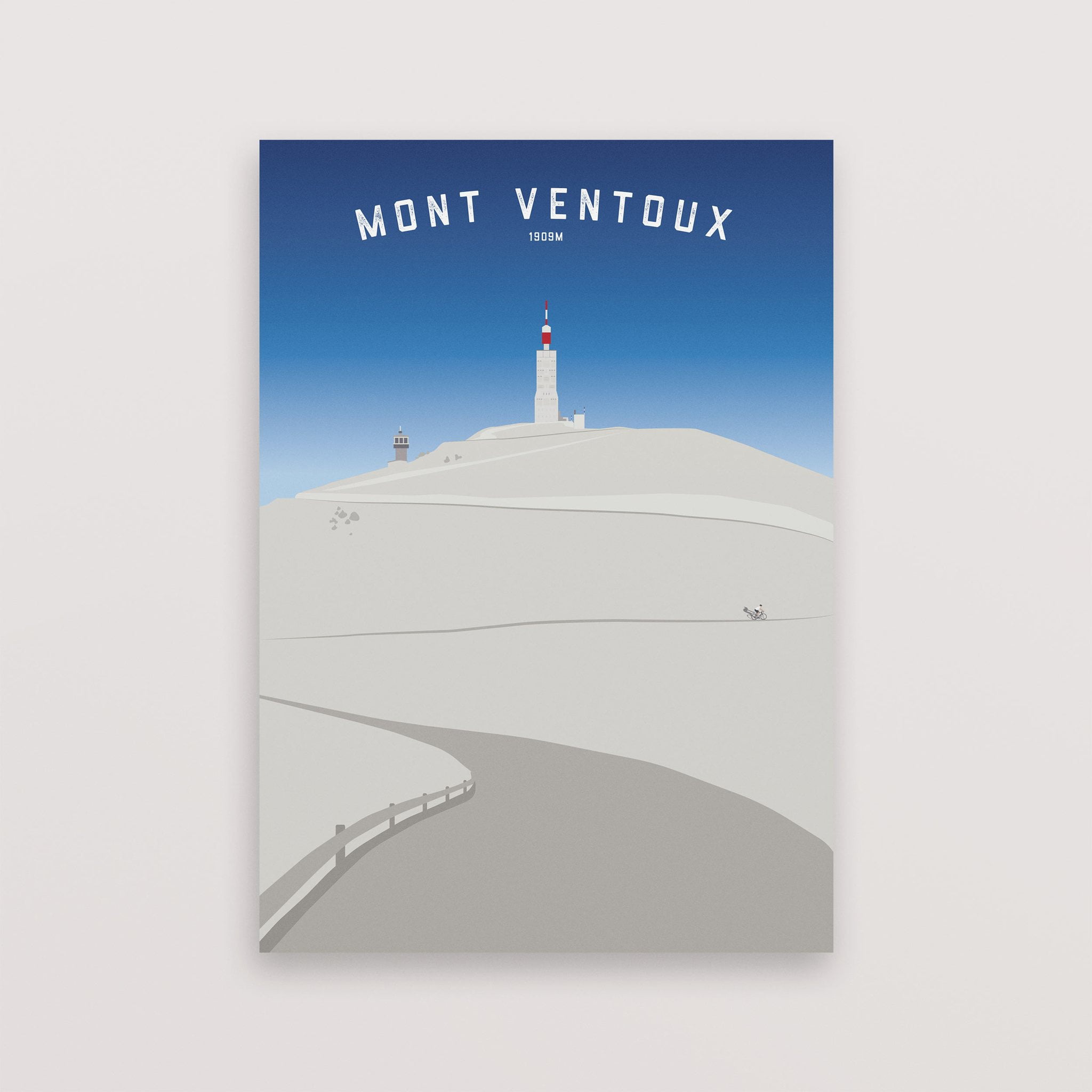 Cycling print of ventoux by english cyclist